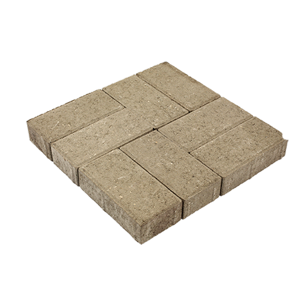 Pavé béton chanfreiné, gris clair, 22 x 11 x 6cm