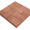 Pavé béton chanfreiné, rouge, 22 x 11 x 6cm