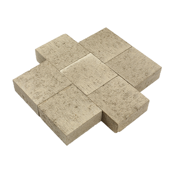 Pavé béton franc, gris clair, 14,5 x 14,5 x 6cm