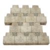 Pavé béton drainant tambouriné, cendre (gris clair) 14,5 x 14,5 x 8 cm