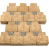 Pavé béton drainant franc, jaune/beige, 14,5 x 14,5 x 8 cm