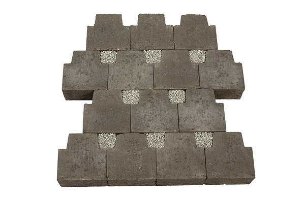 Pavé béton drainant franc, anthracite, 14,5 x 14,5 x 8 cm