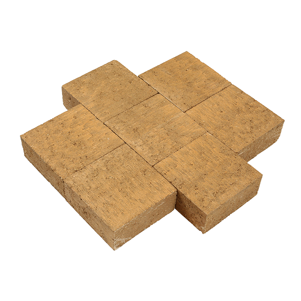 Pavé béton franc, luxembourg (jaune/beige) 11 x 11 x 6 cm