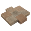 Pavé béton franc, nuancé de brun et de noir, 11 x 11 x 6 cm