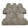 Pavé béton drainant tambouriné, anthracite, 14,5 x 14,5 x 8 cm