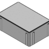 Pavé béton chanfreiné, Rouge, 21,75 x 14,5 x 8